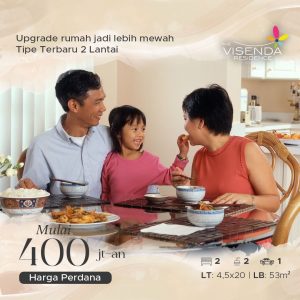 dapatkan harga perdana rumah dua lantai mulai dari 400 jutaan